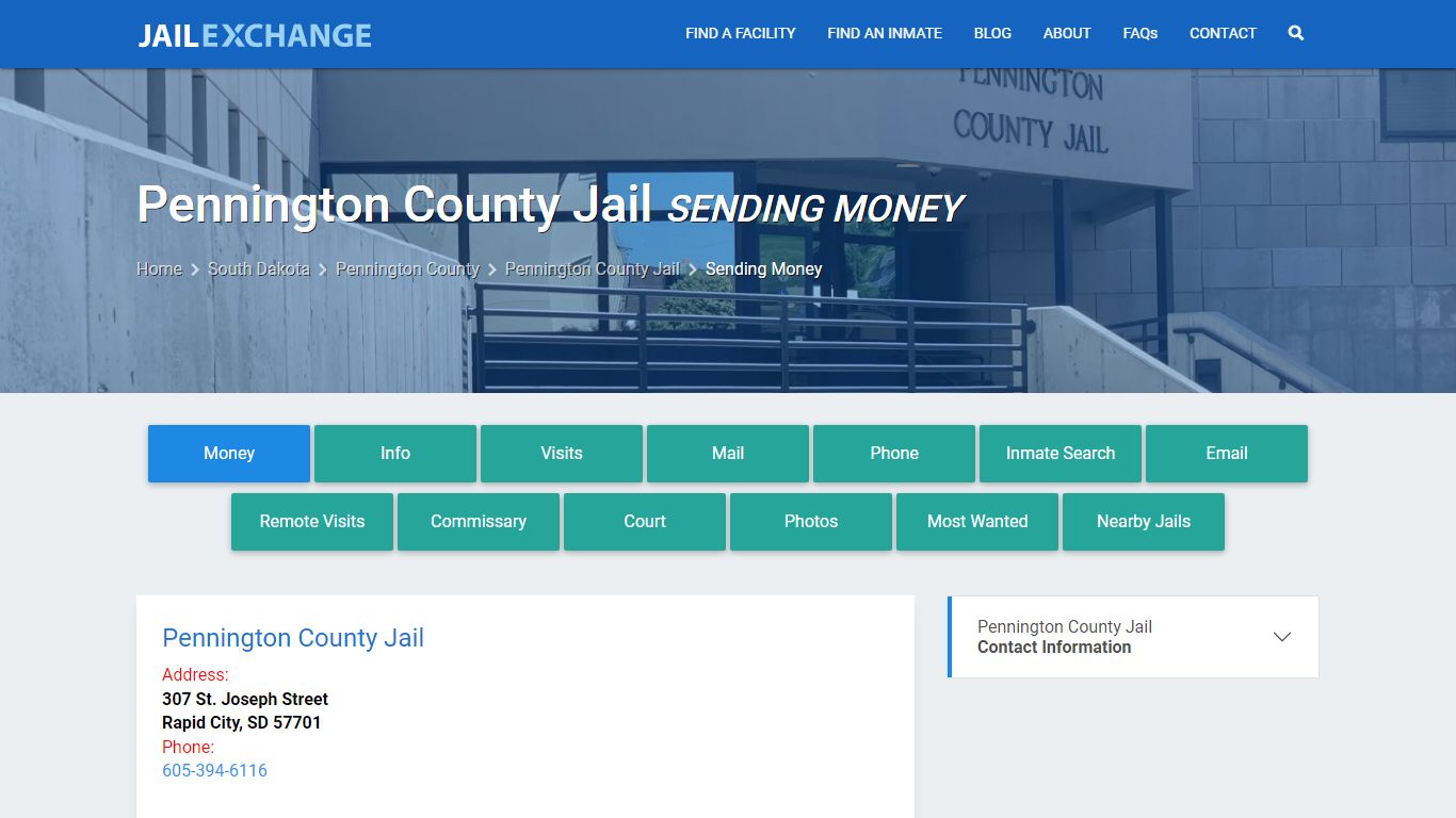 Send Money to Inmate - Pennington County Jail, SD - Jail Exchange